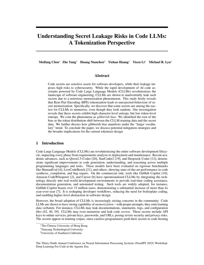 Secret Leakage paper